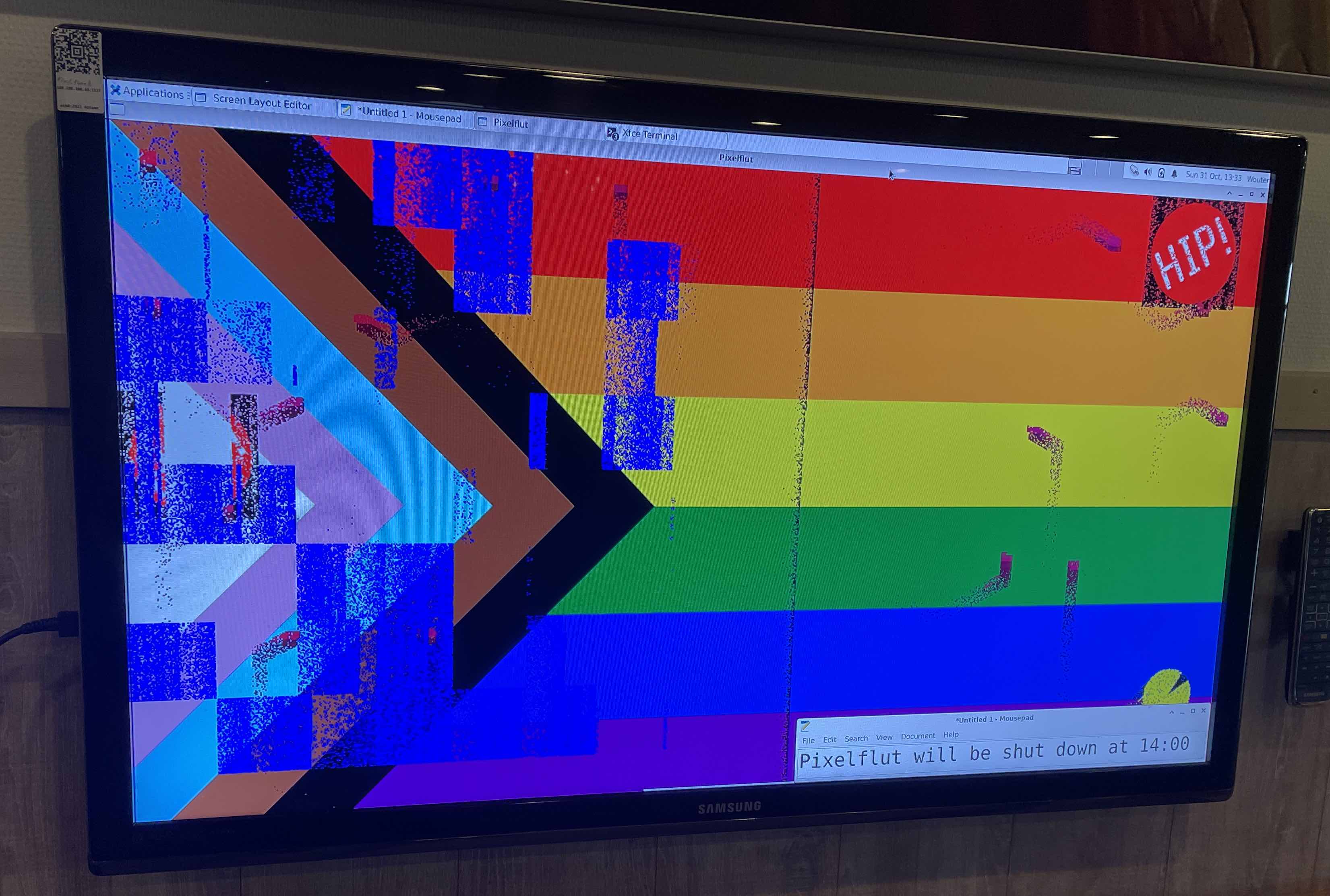 Pixelflut being played at Eth0